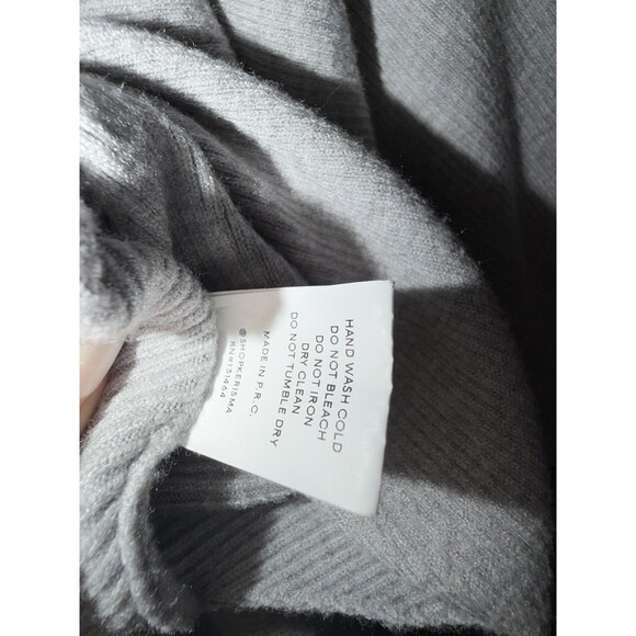 Kerisma Knits Top S/M Light Grey Batwing Dolman Sleeve Boat Neck Cape Sweater - Picture 6 of 7